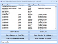Скачать бесплатно Save or Print Processes List From Windows Task Manager Software