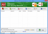   AWinware Remove Pdf Security Settings