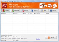   AWinware Pdf Blank Page Splitter