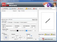   AWinware Pdf files Watermark Tool