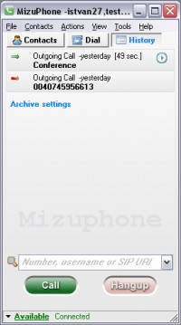   Mizu VoIP SoftPhone