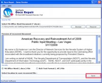   Recover 2007 Word File