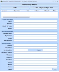   Excel Home Inventory For Insurance Purposes Template Software