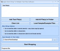   Apply Word Wrap To Multiple Text Files Software