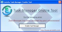   Enable Task Manager Tool