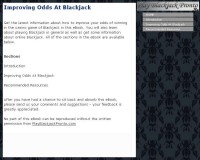   Improving Odds At Blackjack