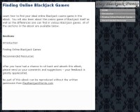   Finding Online Blackjack Games