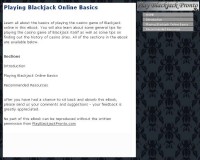   Playing Blackjack Online Basics