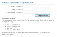   Password Change Web Part
