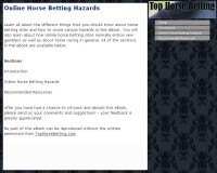   Online Horse Betting Hazards