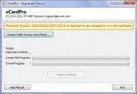   Save vCard Contacts to Outlook