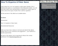  How To Organize A Poker Game