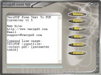   VeryPDF Free Text to PDF Converter
