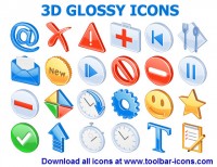   3D Glossy Icon Set