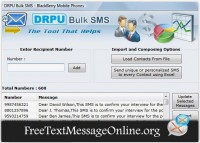   Bulk SMS Blackberry Software