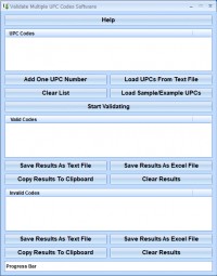   Validate Multiple UPC Codes Software