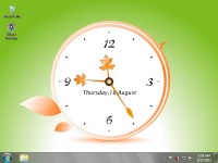   Leaf Desktop Clock Wallpaper