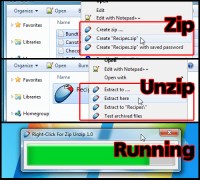   Right-Click for Zip Unzip