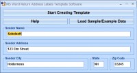   MS Word Return Address Labels Template Software
