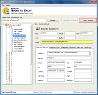   Lotus Notes to Contacts to Excel