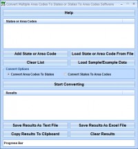   Convert Multiple Area Codes To States or States To Area Codes Software