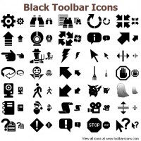   Black Toolbar Icons for Bada