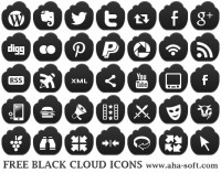   Free Black Cloud Icons