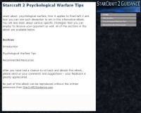   Starcraft 2 Psychological Warfare Tips