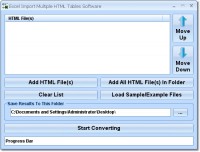   Excel Import Multiple HTML Tables Software