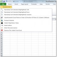   Excel Random Sort Order Of Cells, Rows & Columns Software