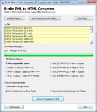   Convert EML to HTML