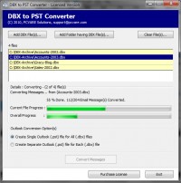   Converting DBX into PST