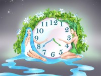   Nature Harmony Clock screensaver
