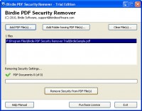   Free Owner Password from PDF Files