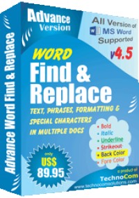   Advance Word Find and Replace