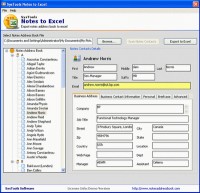   Export Lotus Notes Contacts to Excel