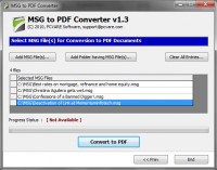   Convert Multiple MSG Files to PDF