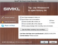   Simkl IM Chat and Voice Recorder for Skype