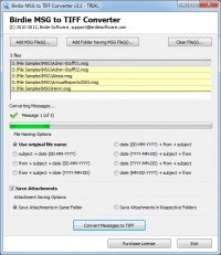   Convert MSG to TIFF