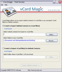   vCard Export from Outlook