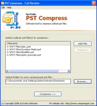   SysTools PST Compress