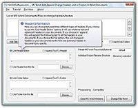   Get MS Word Add Append Change Headers and or Footers to Multiple Word Documents