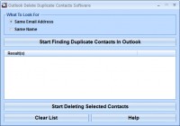   Outlook Delete Duplicate Contacts Software