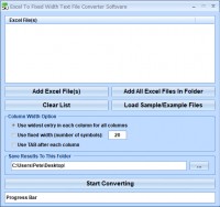 Скачать бесплатно Excel To Fixed Width Text File Converter Software