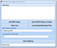   MP3 Split Into Multiple Files Software