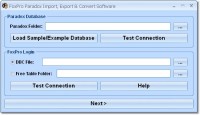  FoxPro Paradox Import, Export & Convert Software
