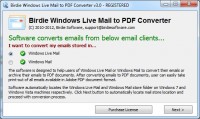   Windows Live Mail Convert to .PDF