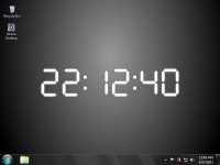   Grey Digital Desktop Clock Wallpaper
