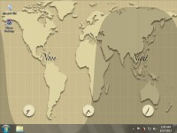   Daylight Map Desktop Clock