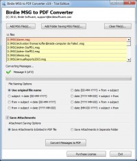   Change Outlook MSG to PDF
